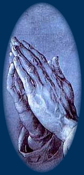 Prayer Hands Blue